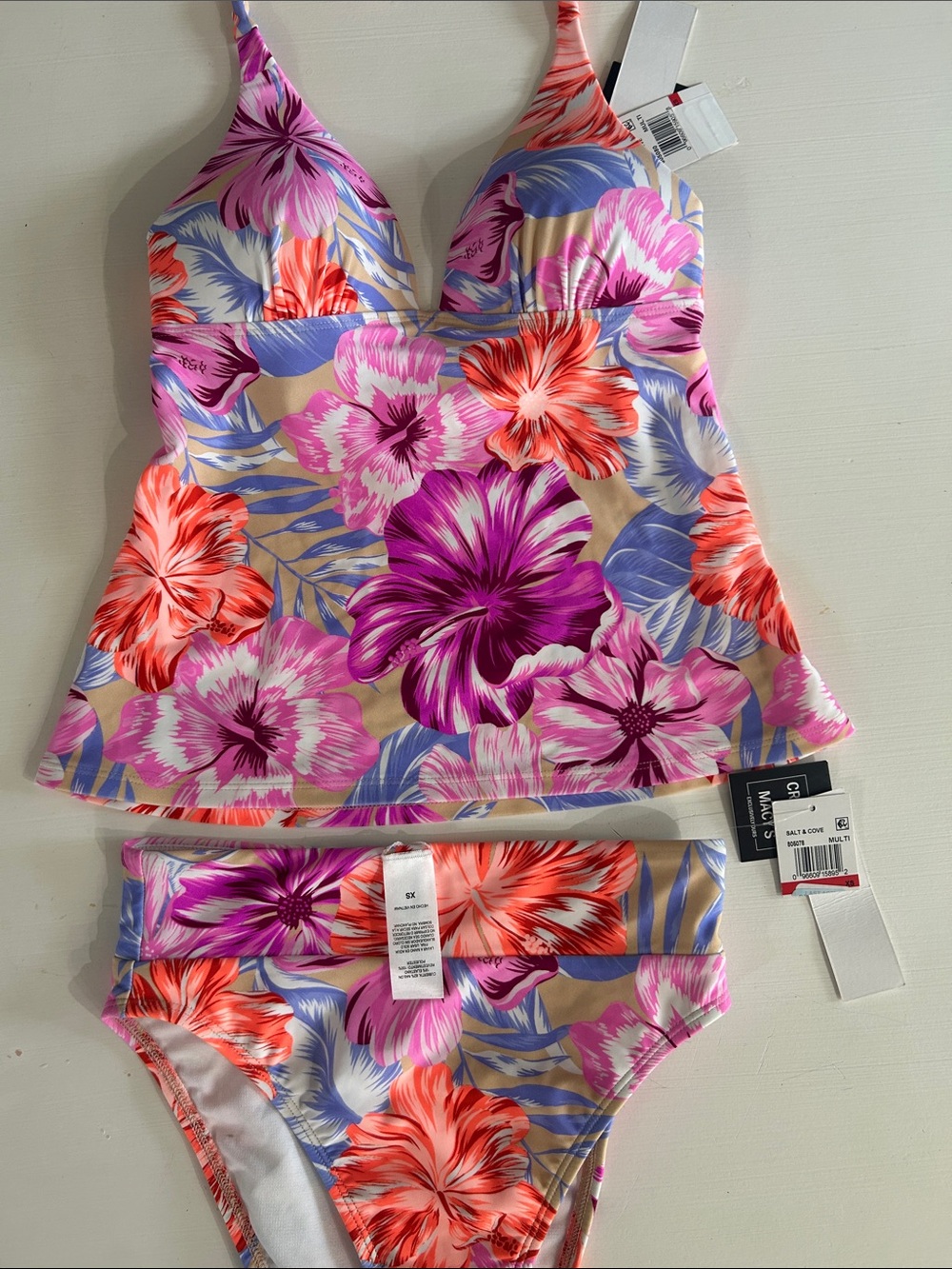 Salt + Cove Floral Two-Piece Tankini